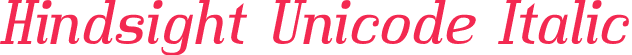 Hindsight Unicode Italic